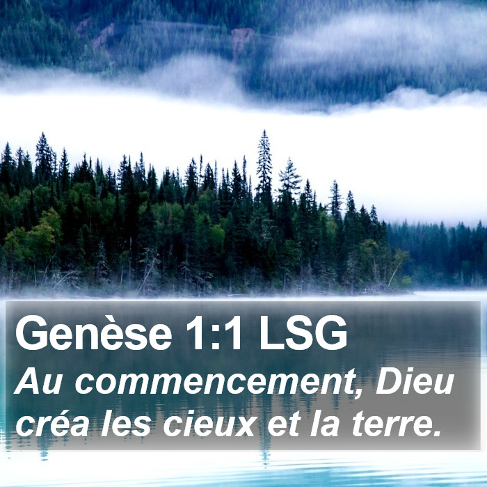 Genèse 1:1 LSG Bible Study