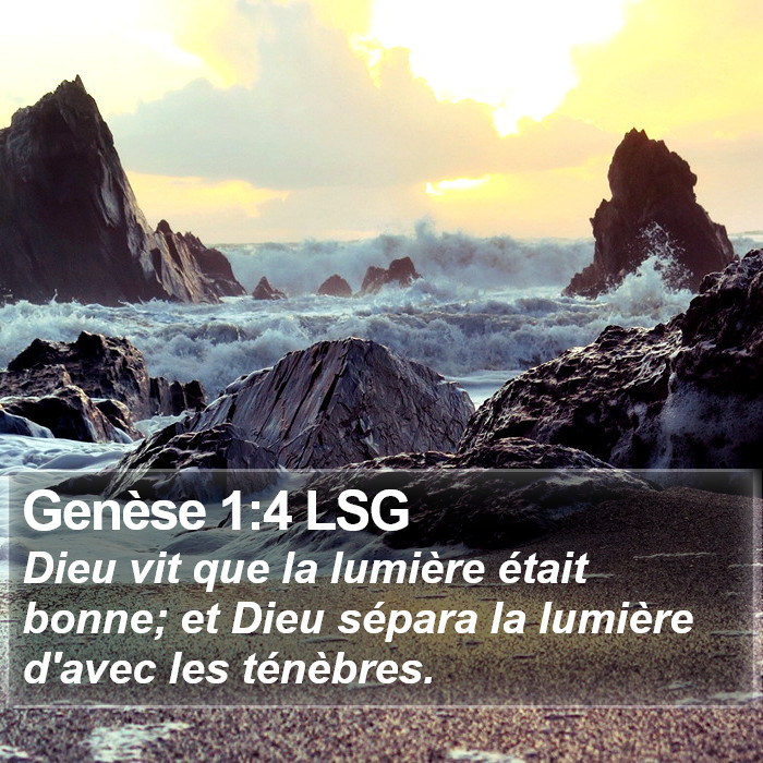 Genèse 1:4 LSG Bible Study