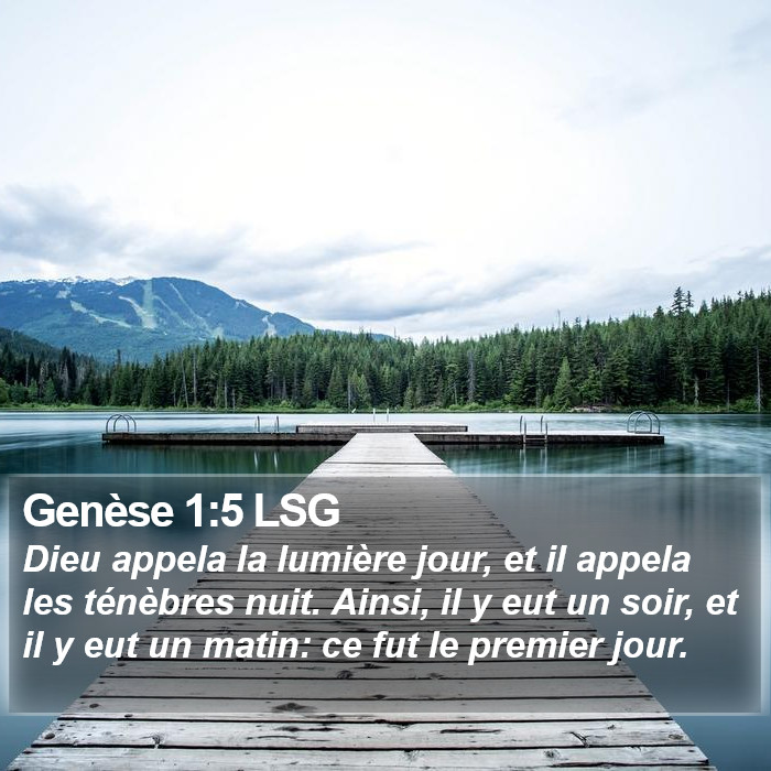 Genèse 1:5 LSG Bible Study