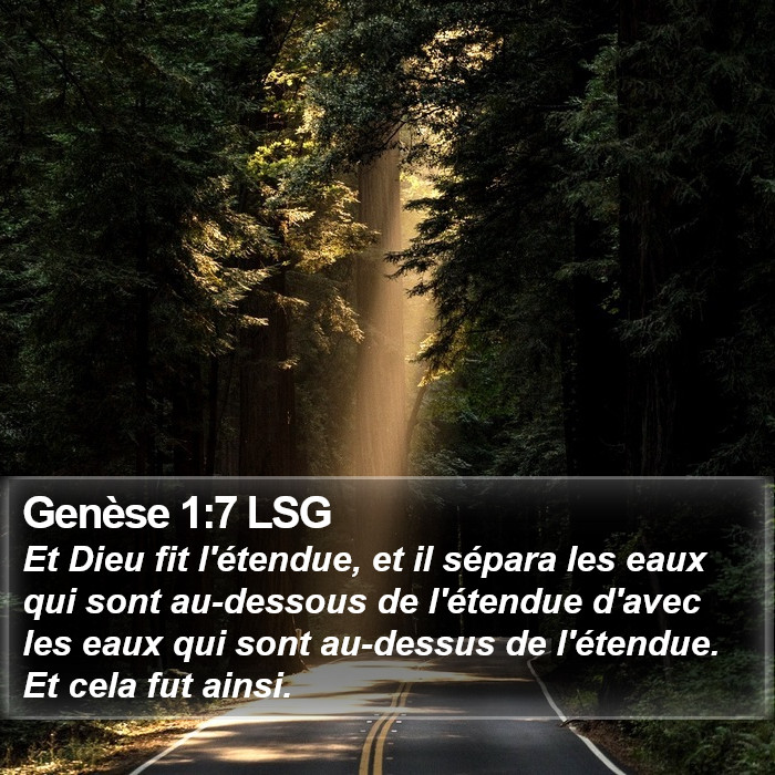 Genèse 1:7 LSG Bible Study