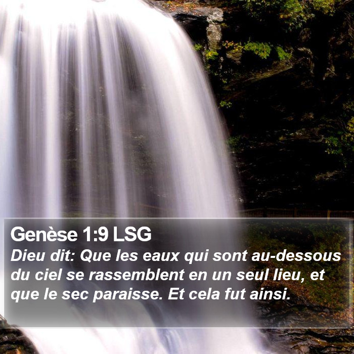 Genèse 1:9 LSG Bible Study