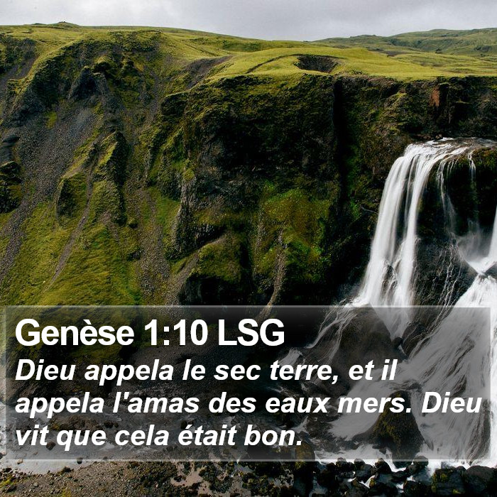 Genèse 1:10 LSG Bible Study