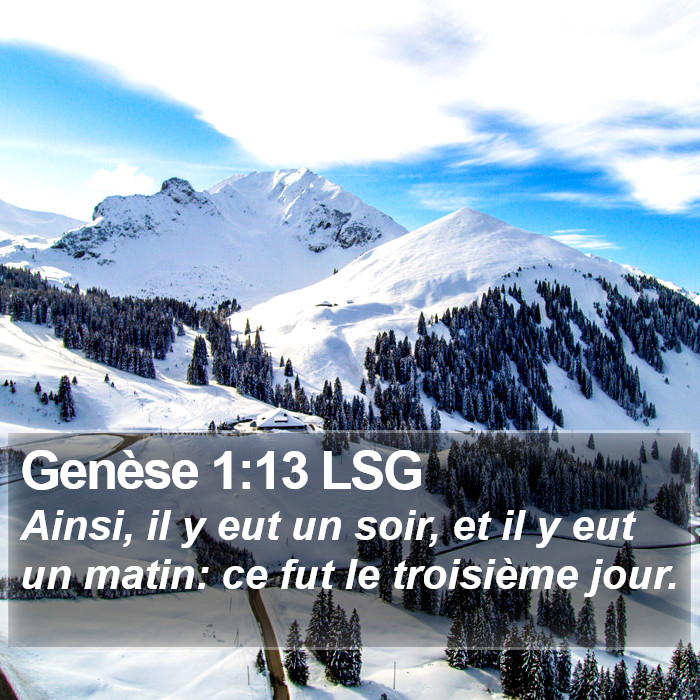 Genèse 1:13 LSG Bible Study