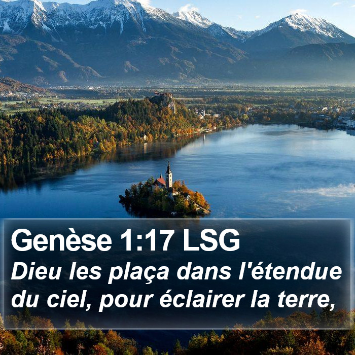 Genèse 1:17 LSG Bible Study