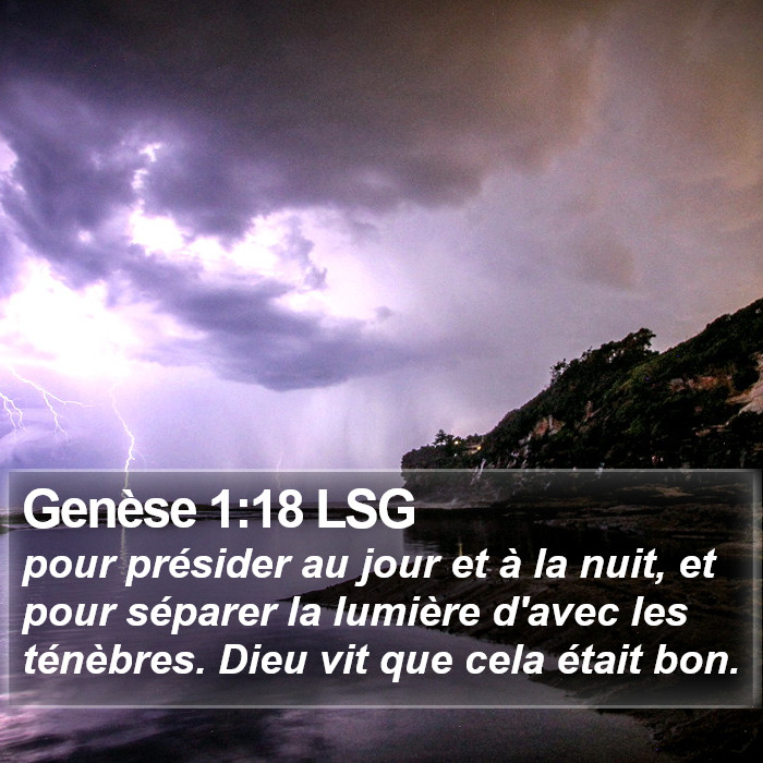 Genèse 1:18 LSG Bible Study