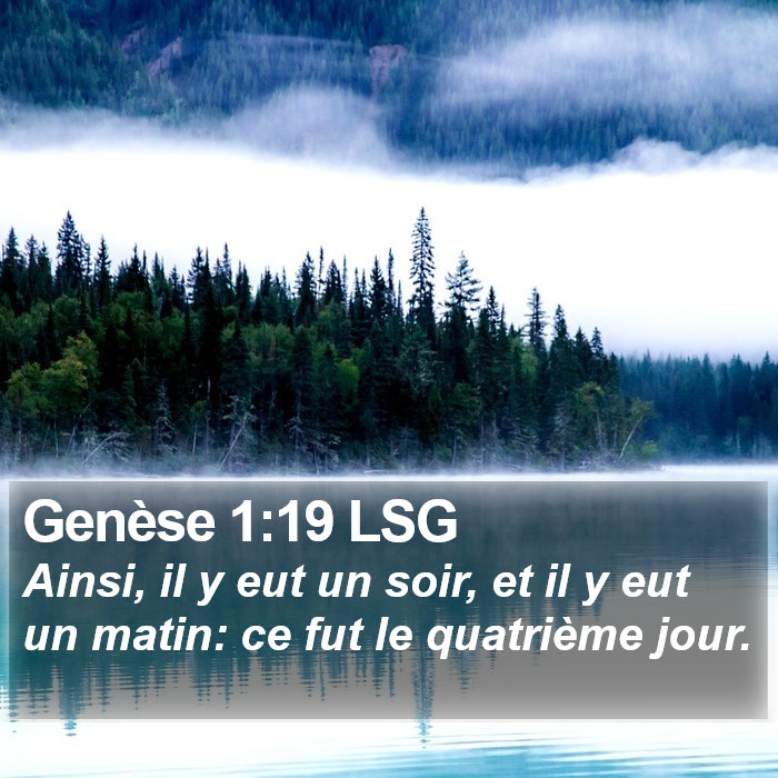 Genèse 1:19 LSG Bible Study