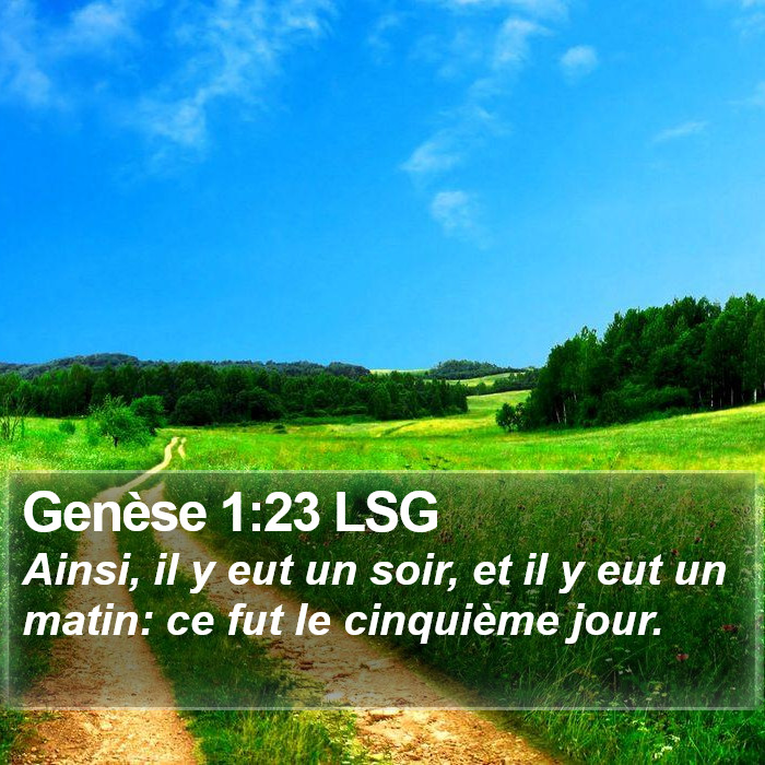 Genèse 1:23 LSG Bible Study