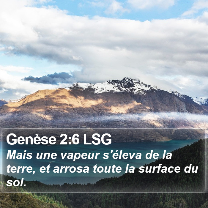 Genèse 2:6 LSG Bible Study