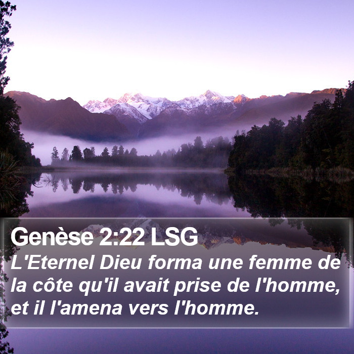Genèse 2:22 LSG Bible Study