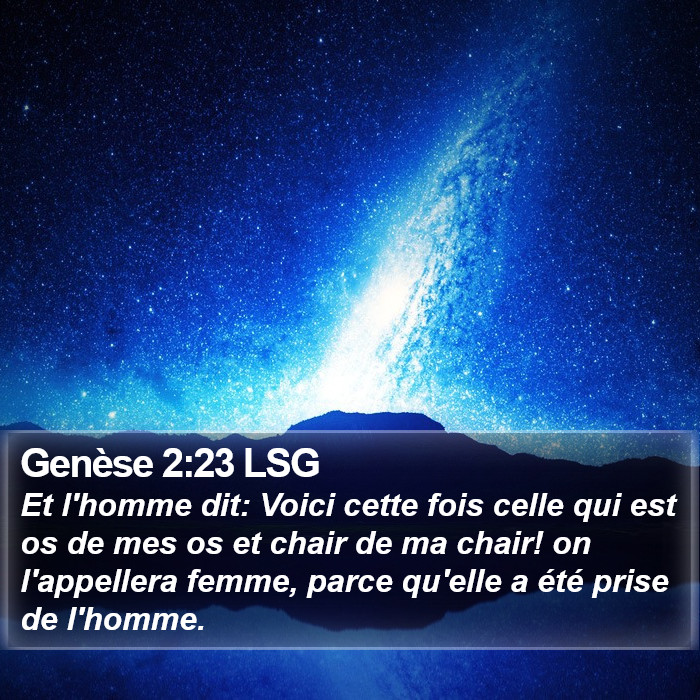 Genèse 2:23 LSG Bible Study