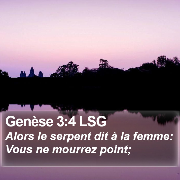 Genèse 3:4 LSG Bible Study