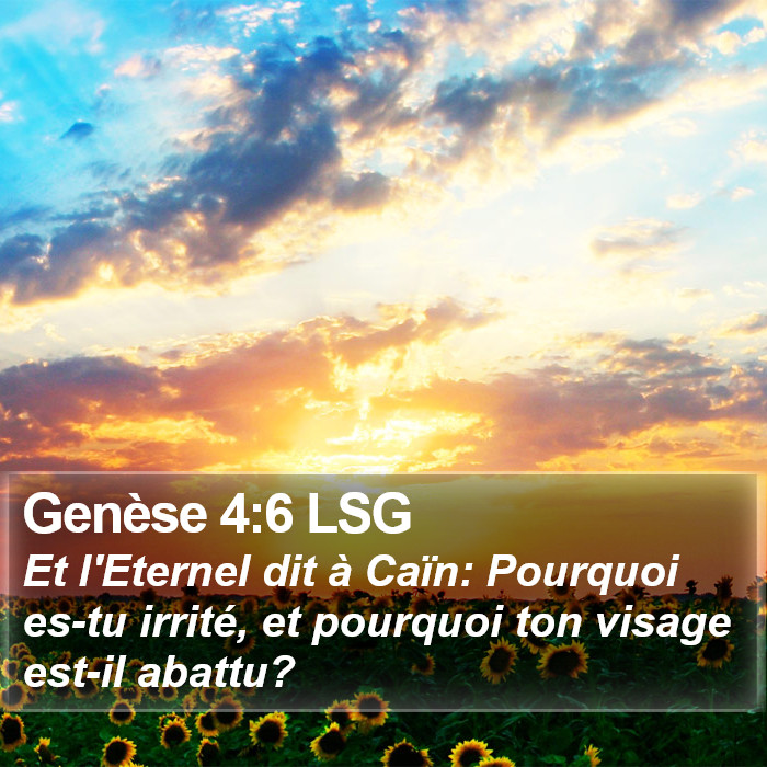 Genèse 4:6 LSG Bible Study