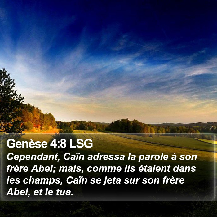 Genèse 4:8 LSG Bible Study