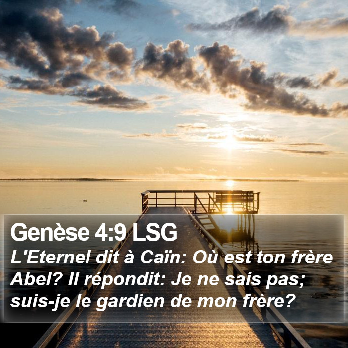 Genèse 4:9 LSG Bible Study