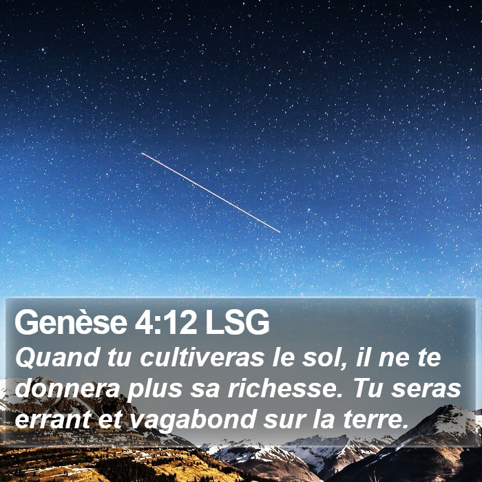 Genèse 4:12 LSG Bible Study