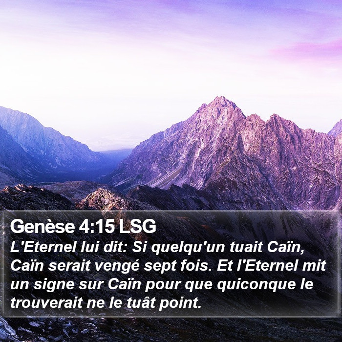 Genèse 4:15 LSG Bible Study