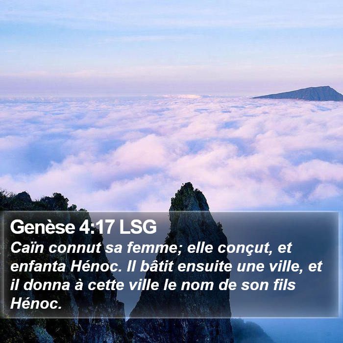 Genèse 4:17 LSG Bible Study