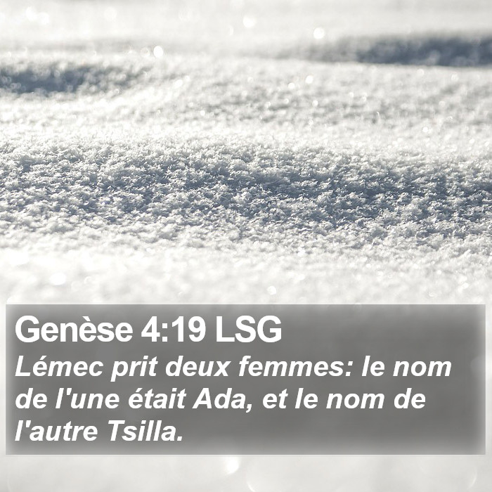 Genèse 4:19 LSG Bible Study