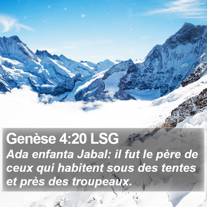 Genèse 4:20 LSG Bible Study