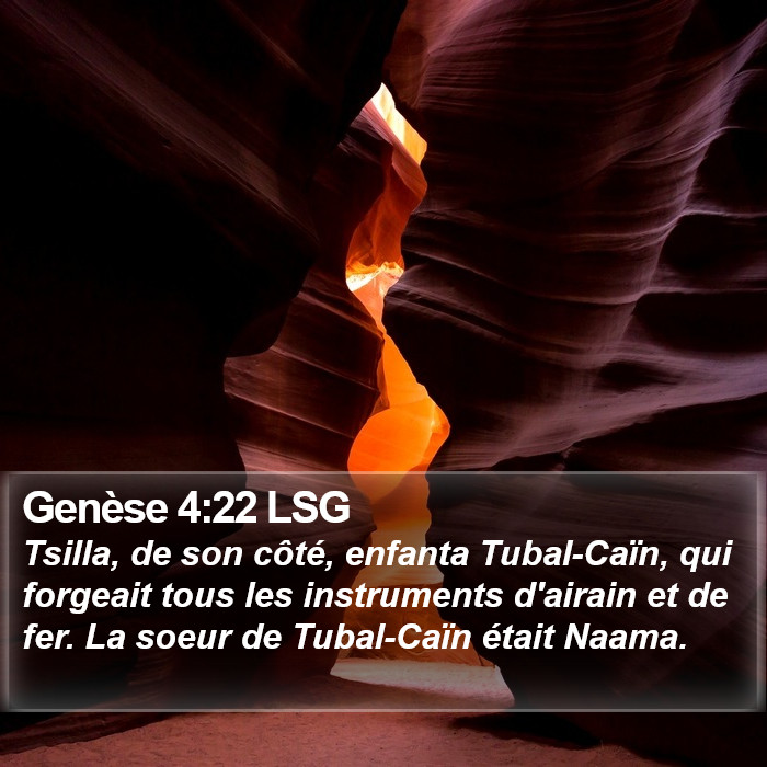 Genèse 4:22 LSG Bible Study