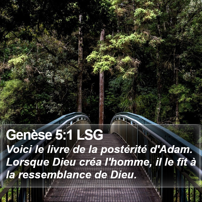 Genèse 5:1 LSG Bible Study