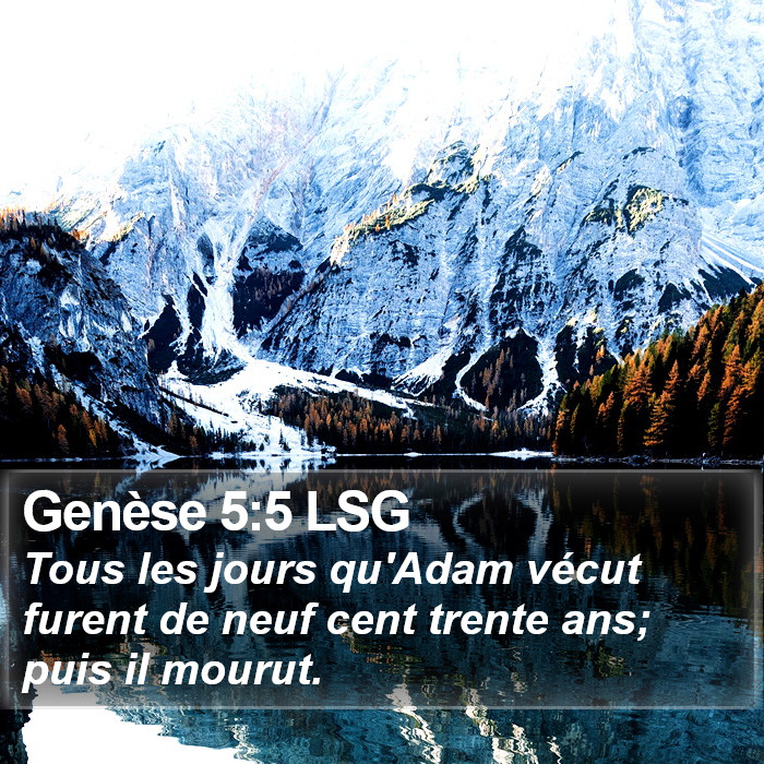 Genèse 5:5 LSG Bible Study