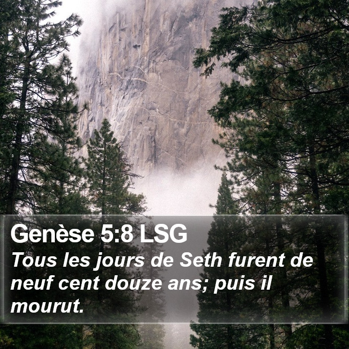 Genèse 5:8 LSG Bible Study