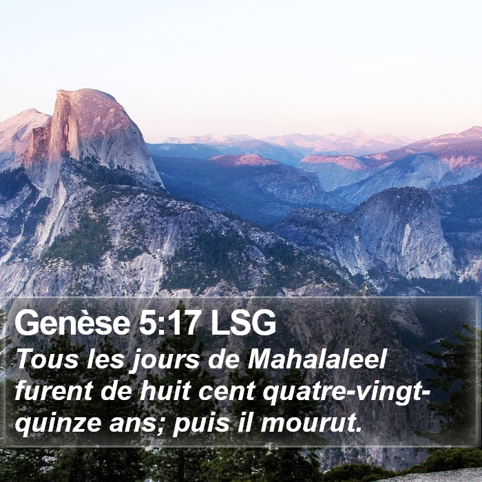 Genèse 5:17 LSG Bible Study