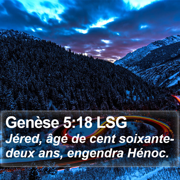 Genèse 5:18 LSG Bible Study