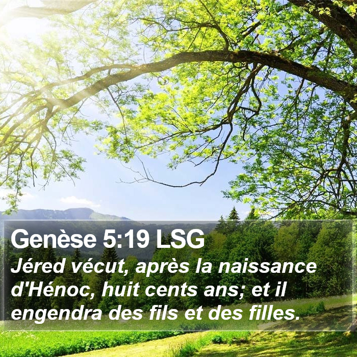 Genèse 5:19 LSG Bible Study