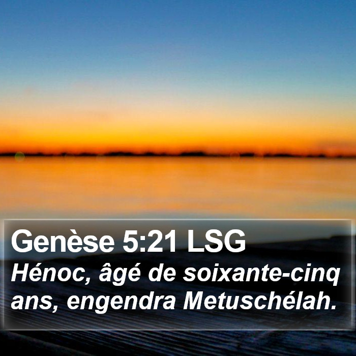 Genèse 5:21 LSG Bible Study