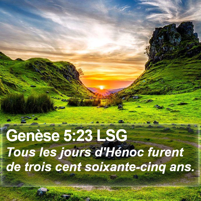 Genèse 5:23 LSG Bible Study