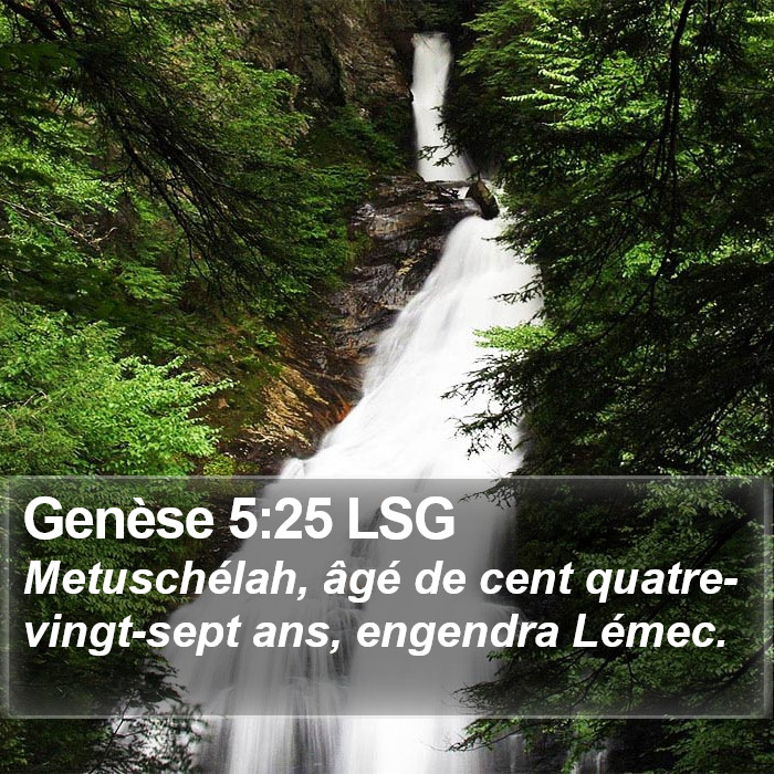 Genèse 5:25 LSG Bible Study