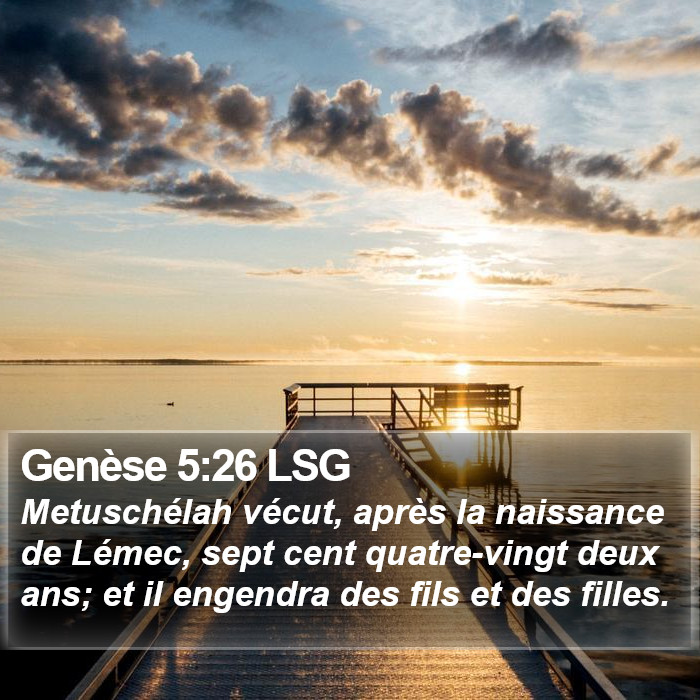 Genèse 5:26 LSG Bible Study