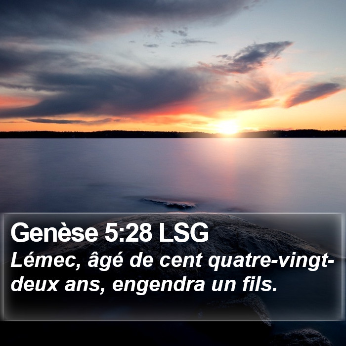 Genèse 5:28 LSG Bible Study