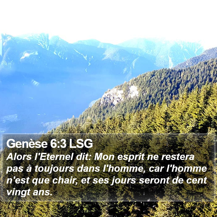 Genèse 6:3 LSG Bible Study