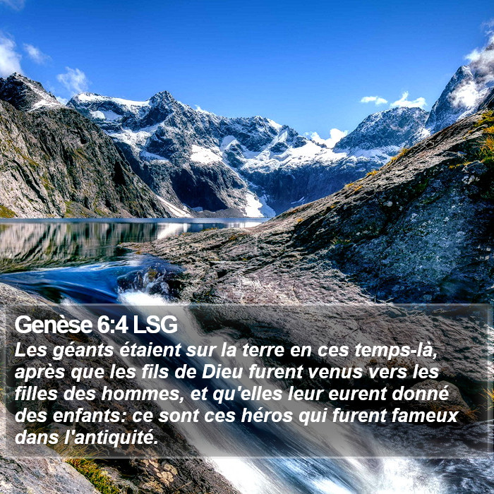 Genèse 6:4 LSG Bible Study