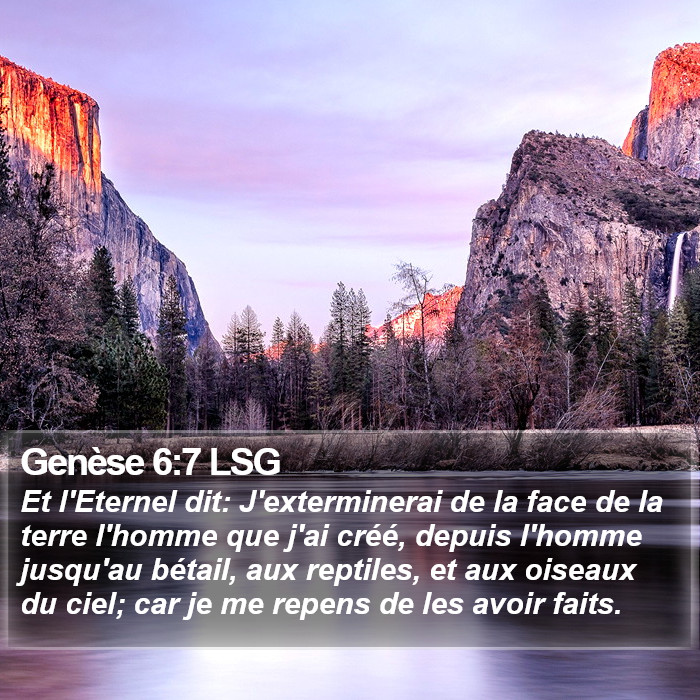 Genèse 6:7 LSG Bible Study
