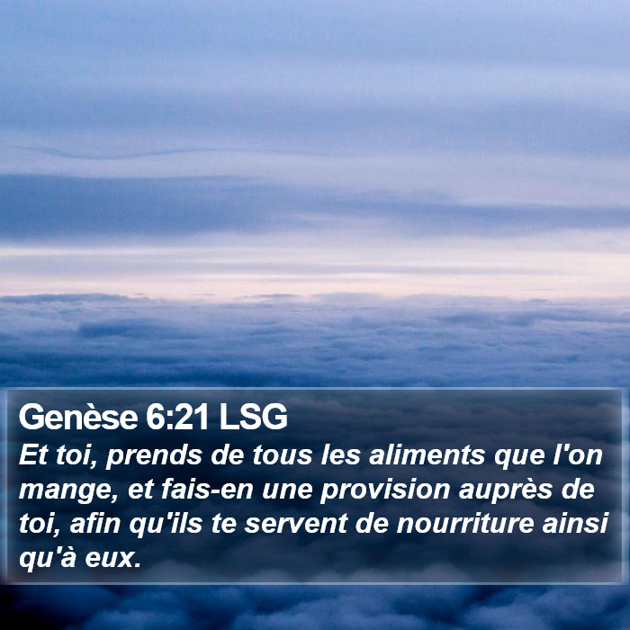 Genèse 6:21 LSG Bible Study