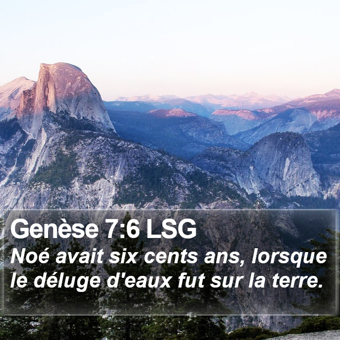 Genèse 7:6 LSG Bible Study