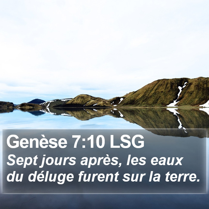 Genèse 7:10 LSG Bible Study