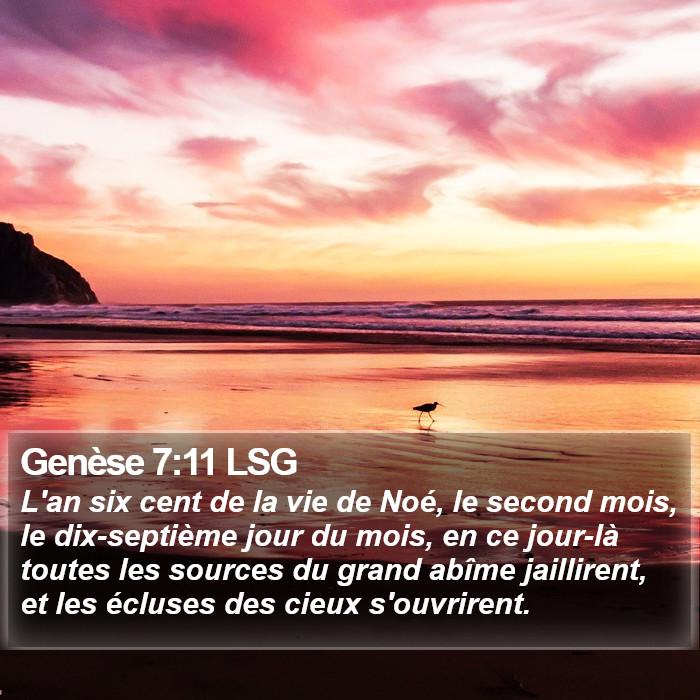 Genèse 7:11 LSG Bible Study