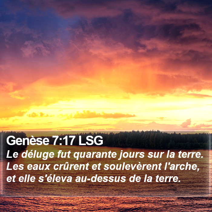 Genèse 7:17 LSG Bible Study