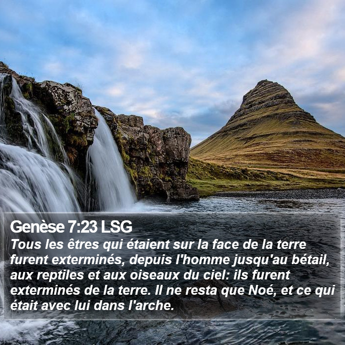 Genèse 7:23 LSG Bible Study