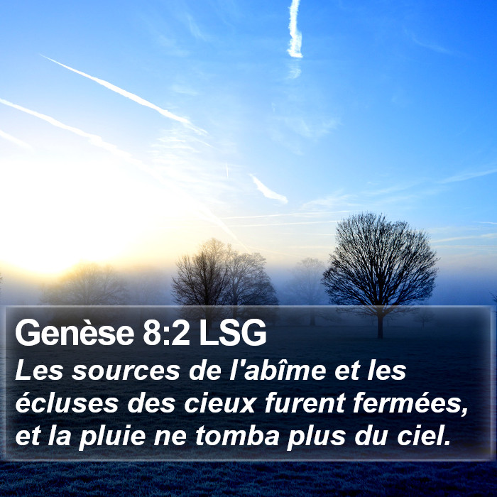 Genèse 8:2 LSG Bible Study