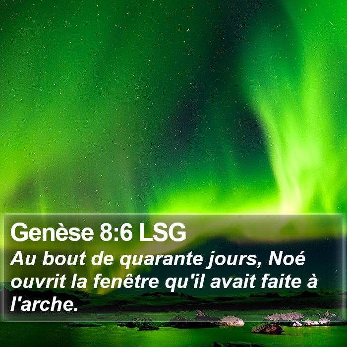 Genèse 8:6 LSG Bible Study
