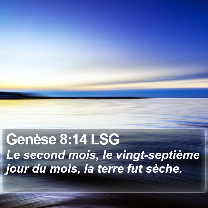 Genèse 8:14 LSG Bible Study