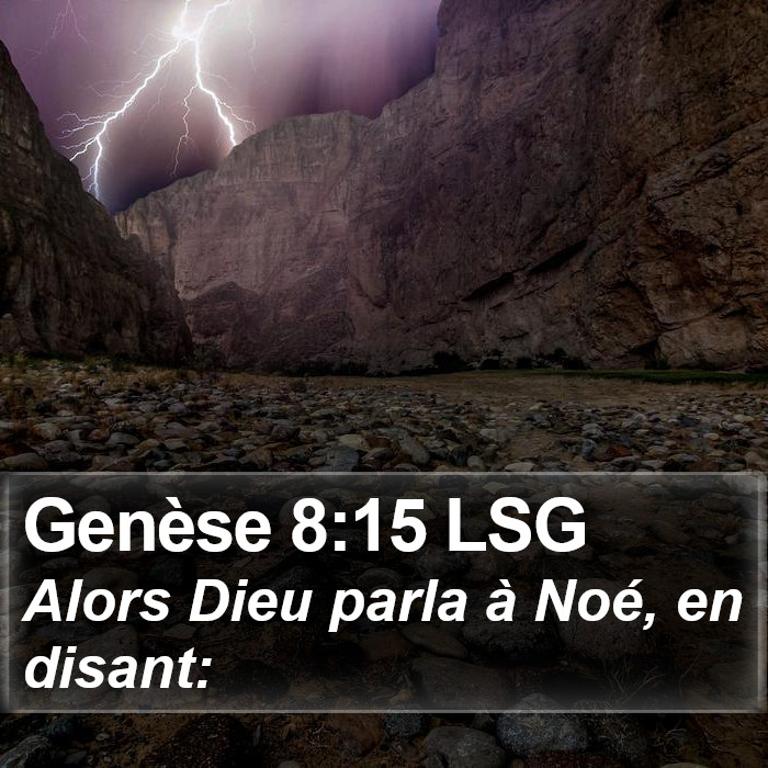 Genèse 8:15 LSG Bible Study