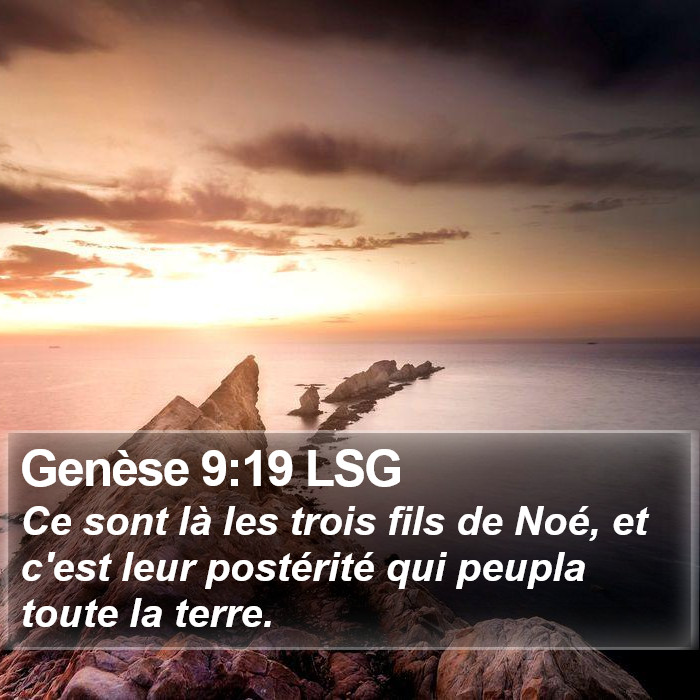 Genèse 9:19 LSG Bible Study