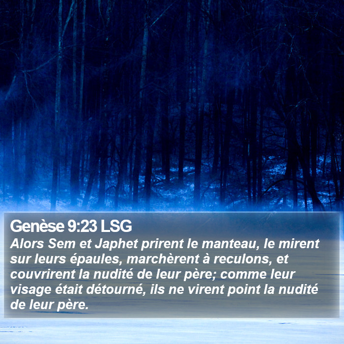 Genèse 9:23 LSG Bible Study